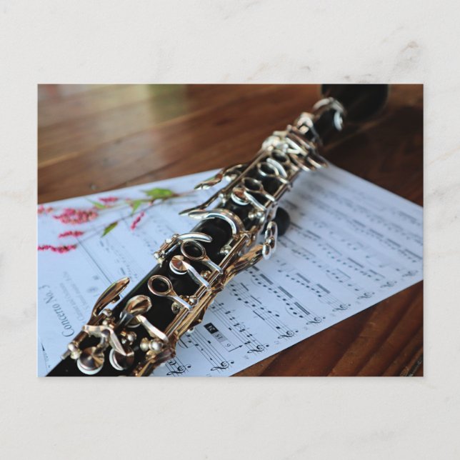 Klarinette, Konzert Nr. 3 Postkarte (Vorderseite)