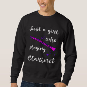 Klarinette Mädchen Klarinette Musik Player Musiksc Sweatshirt