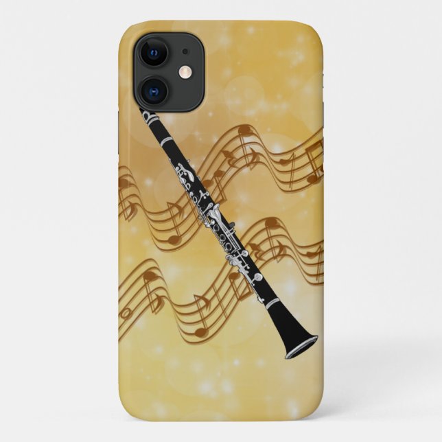 Klarinette, magischer musikalischer Moment, golden Case-Mate iPhone Hülle (Rückseite)