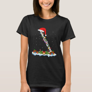 Klarinette Music Weihnachtsmannmütze Lighting Klar T-Shirt