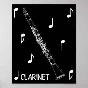 Klarinette musikalische Bemerkungen Poster