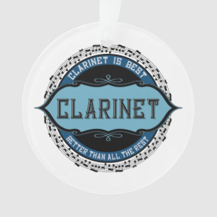 Klarinette Musiknoten Circle Ornament
