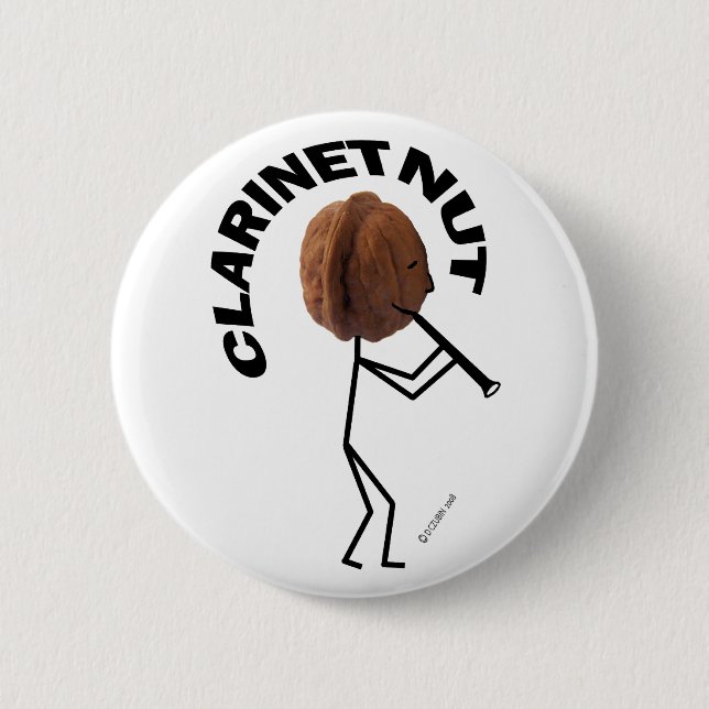 Klarinette Nut Button (Vorderseite)