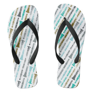 Klarinette Player Marching Band Musikinstrument Flip Flops