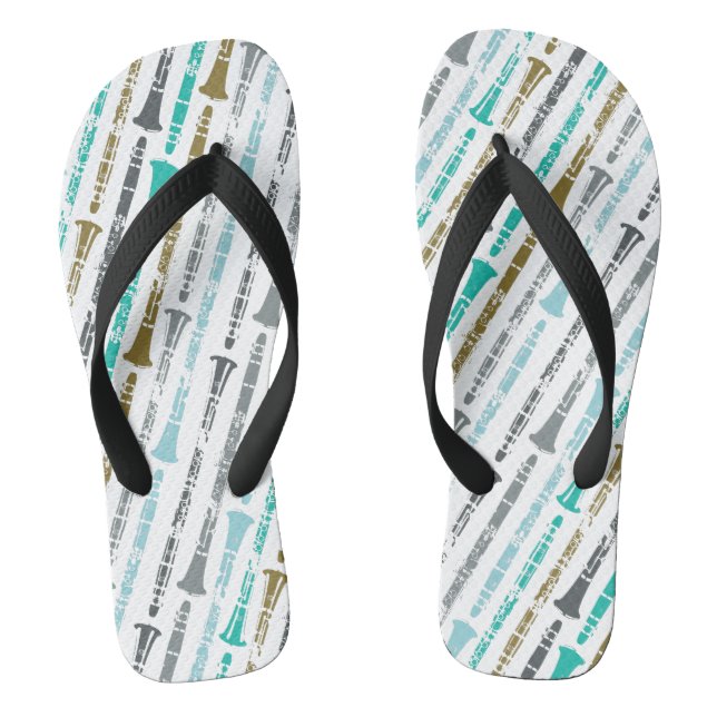 Klarinette Player Marching Band Musikinstrument Flip Flops (Fußbett)