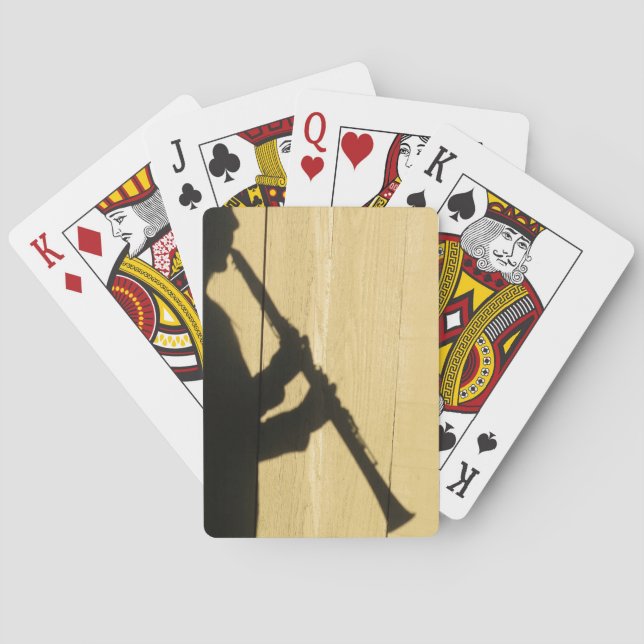 Klarinette Schattenspielkarten Spielkarten (Rückseite)