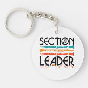 Klarinette Sektion Leader School Band Retro Schlüsselanhänger
