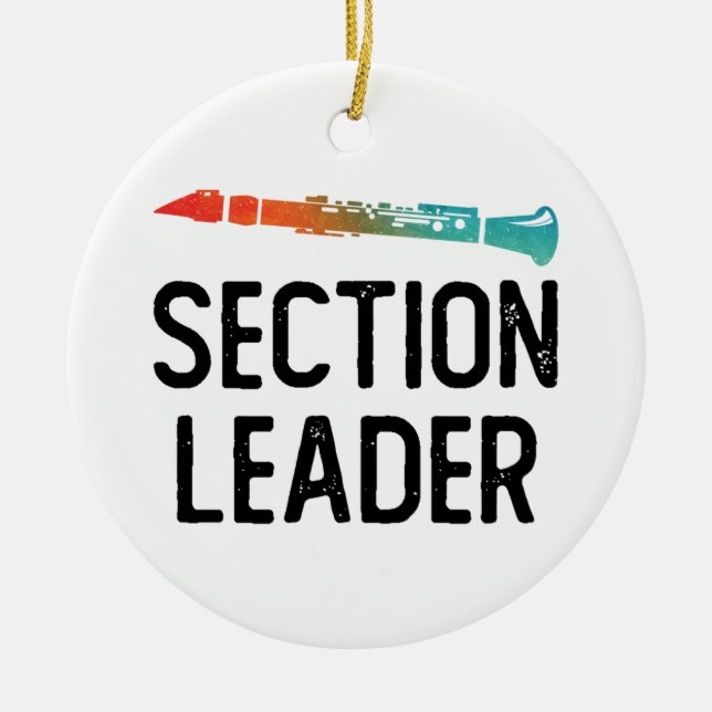 Klarinette Sektionsleiter Marching Band Keramik Ornament (Vorne)