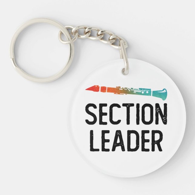 Klarinette Sektionsleiter Marching Band Schlüsselanhänger (Vorderseite)