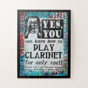 Klarinette spielen - Funny Vintage Ad