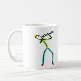 Klarinette Stickman Kaffeetasse