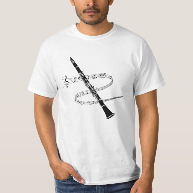 Klarinette und musikalische Bemerkungen T-Shirt (Vorderseite)