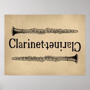 Klarinette Vintage Poster