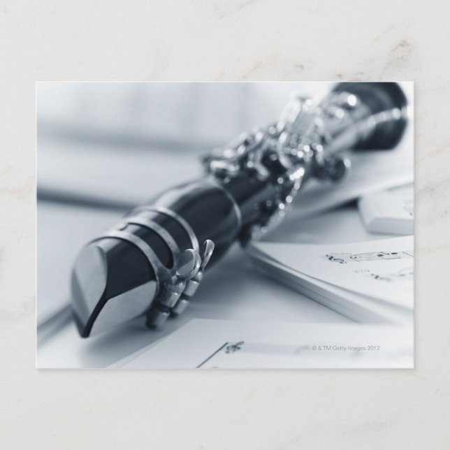Klarinette zu Musikvorlagen Postkarte (Vorderseite)