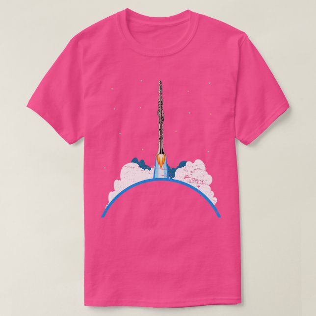 Klarinette zu Science Gift Music Rocket T-Shirt (Design vorne)