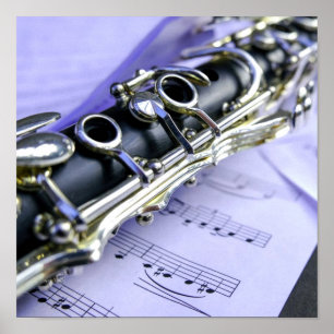 Klarinettenblatt-Musikband-Orchester Poster