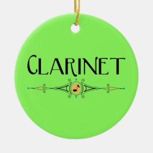 Klarinettendekorationslinie Keramik Ornament