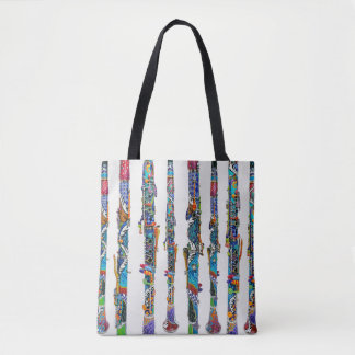 Klarinettendruck, farbige Klarinetten, Klarinetten Tasche