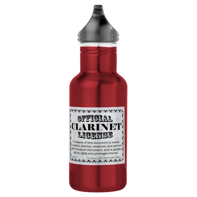 Klarinettenlizenz Edelstahlflasche (Rechts)
