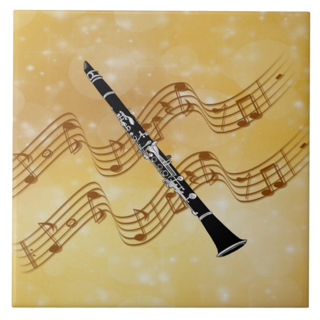 Klarinettenmusik, populäres Design, Fliese (Vorderseite)