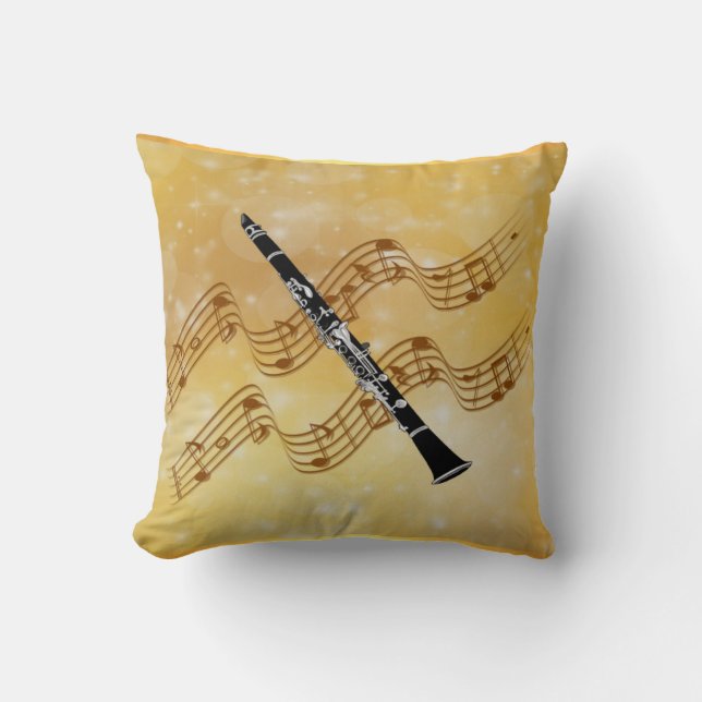 Klarinettenmusik, populäres Design, Kissen (Vorderseite)