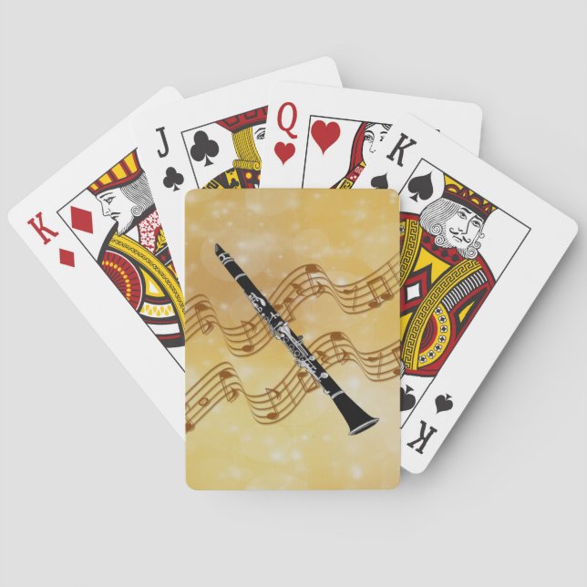 Klarinettenmusik, populäres Design, Spielkarten (Rückseite)