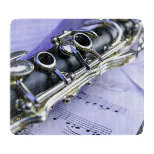 Klarinettennoten Band Orchester Schneidebrett