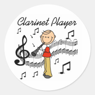 Klarinettenspieler-Aufkleber Sticker