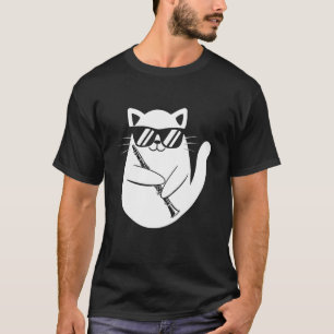 Klarinettenspieler - Katze Klarinettistin Musiklie T-Shirt