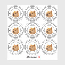 Klarsichtsticker für Dodgecoin Circle Business-Log