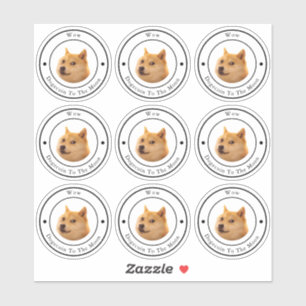 Klarsichtsticker für Dodgecoin Circle Business-Log Aufkleber