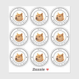 Klarsichtsticker für Dodgecoin Circle Business-Log Aufkleber