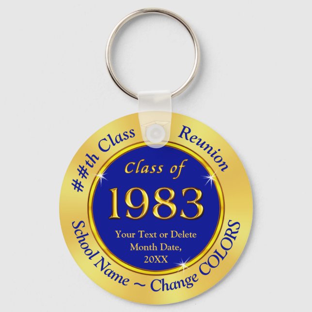 Klasse 1983, Blau- und Gold-Gastgeschenke, Schlüsselanhänger (Vorderseite)