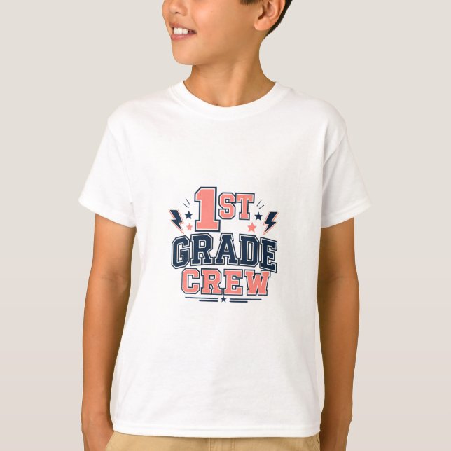 Klasse 1 Crew Retro Schüler T-Shirt (Vorderseite)