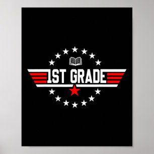 Klasse 1 erste Stufe zurück zum ersten Schultag Poster
