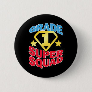 Klasse 1 Super Squad Superhero Teacher Team Button