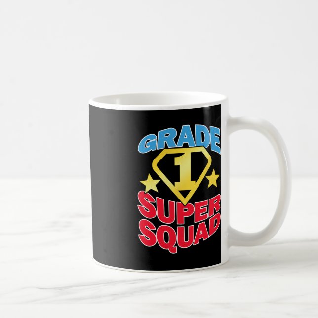Klasse 1 Super Squad Superhero Teacher Team Kaffeetasse (Rechts)