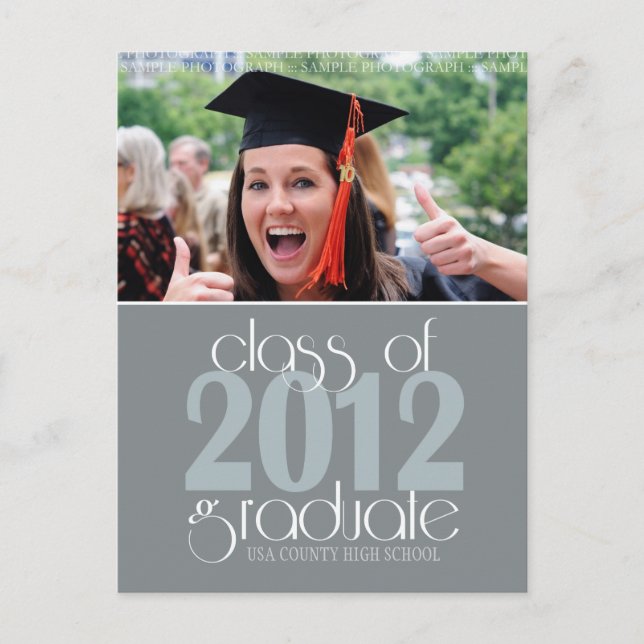 Klasse 2012: Graduation Announcement Postcard Ankündigungspostkarte (Vorderseite)