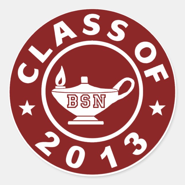 Klasse 2013 BSN Runder Aufkleber (Vorderseite)