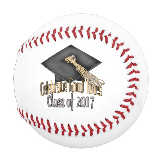 Klasse 2017 Feiern Gutes Times Abschluss Geschenk Baseball (Vorne Rechts)