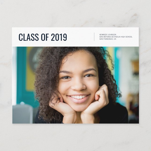 Klasse 2019 | Foto Abschluss Einladung Postkarte (Vorderseite)