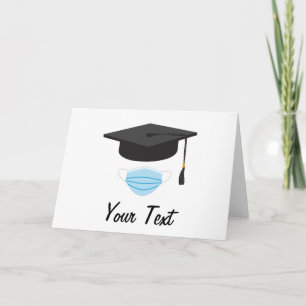 Klasse 2020 Abschluss - Graduationsmütze und Gesic Karte