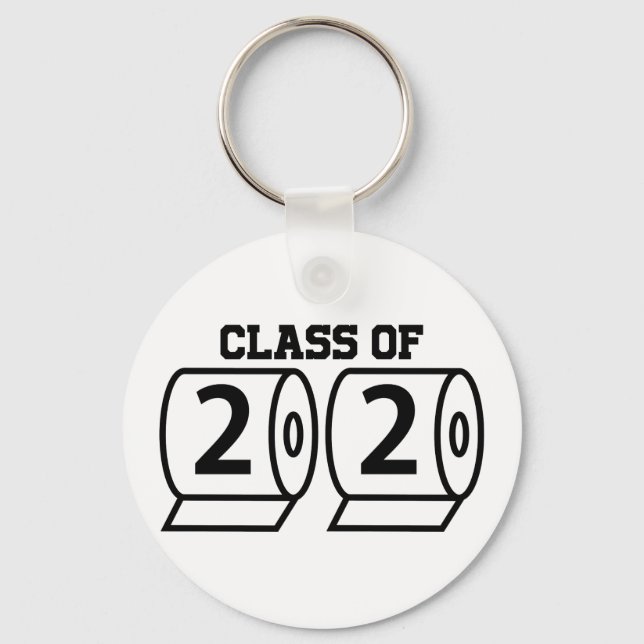 Klasse 2020 Funny Toilet Paper Abschluss Senior Schlüsselanhänger (Vorderseite)