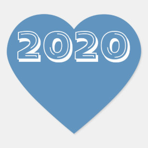 Klasse 2020 Steel Blue Heart Sticker von Janz
