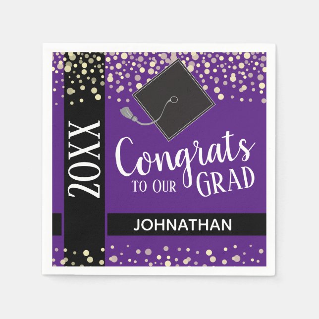 Klasse 2021 Absolventin Serviette (Vorderseite)