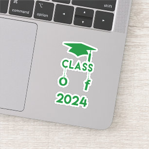 Klasse 2021 - Aufkleber für grünen Abschluss