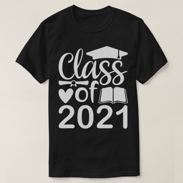 Klasse 2021 HS Hoher Abschluss in Popular Scho T-Shirt (Design vorne)