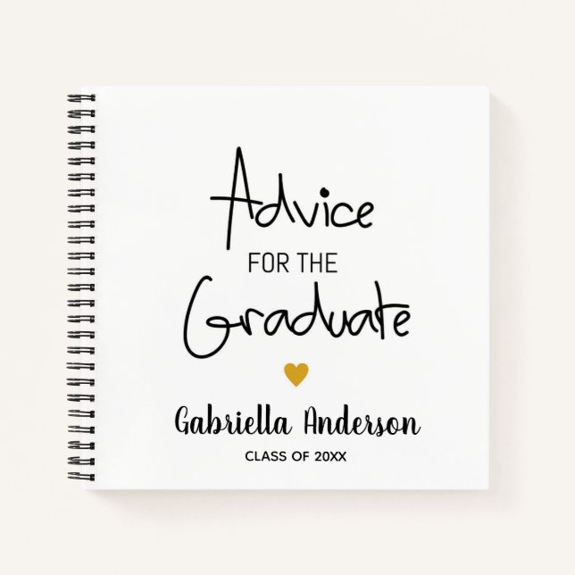 Klasse 2022 Abschluss Advice for Graduate Notizbuch (Vorderseite)