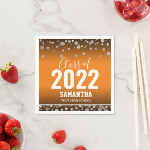 Klasse 2022 Abschluss Name und Schule Napkins Serviette