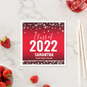 Klasse 2022 Abschluss Name und Schule Napkins Serviette